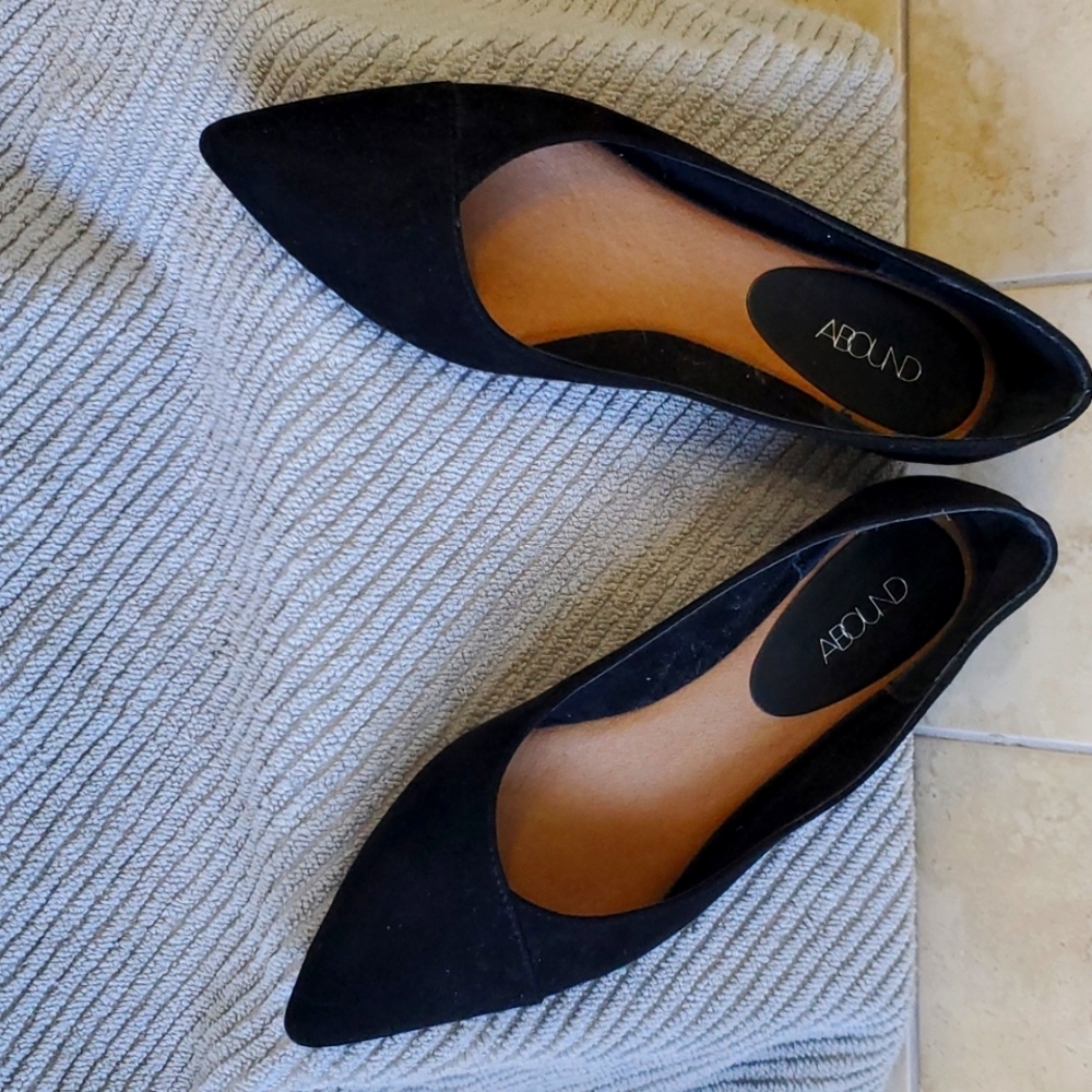 Abound black faux suede flat